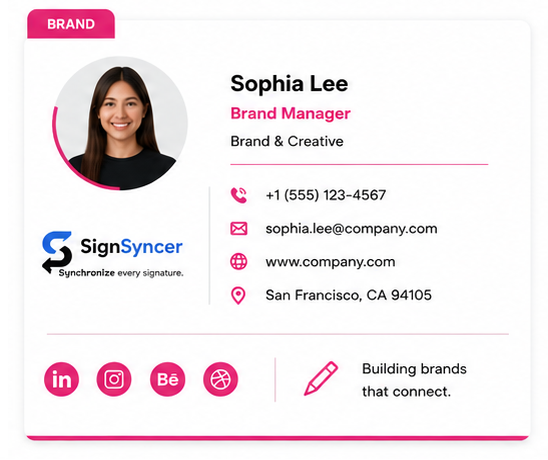 SignSyncer brand signature example
